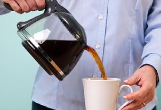 Man pouring coffee