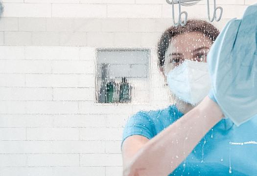 Merry Maid Cleaning Shower